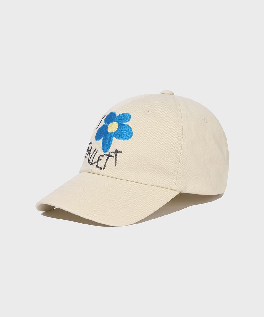 FALLETT Drawing Flower Ball Cap Ivory