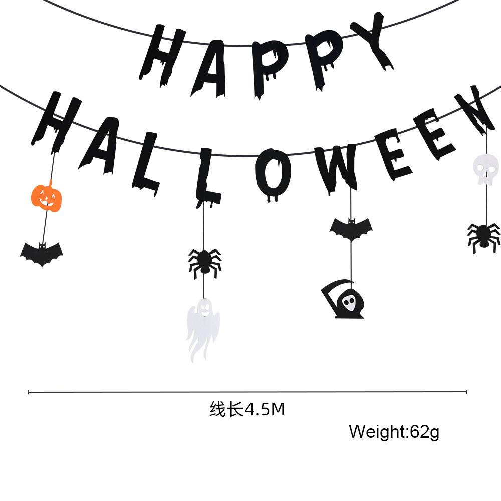 Decorative Fabric Nonwoven Halloween Hanging Banners For Spooky Celebration Setup