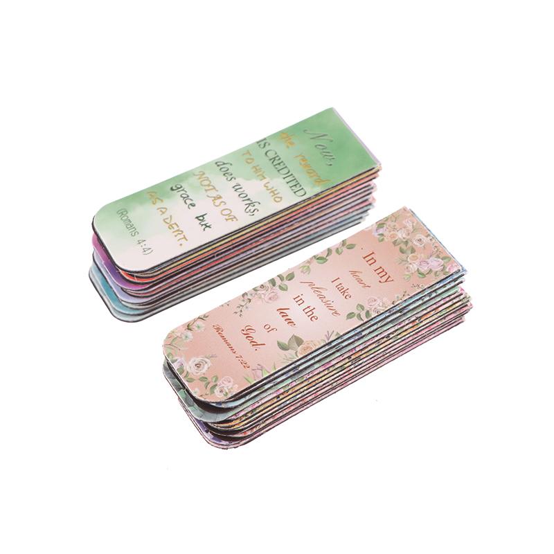 12Pcs Aesthetic Motivational Bible Quotes Paper Bookmarks Diy Students Readers Page Markers Library Office Page Marking