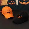 Unisex Halloween Embroidered Baseball Cap Pumpkin Embroidery Hat Outdoor Adjustable Casual Curved Brim Hats Sunscreen Dad Hat