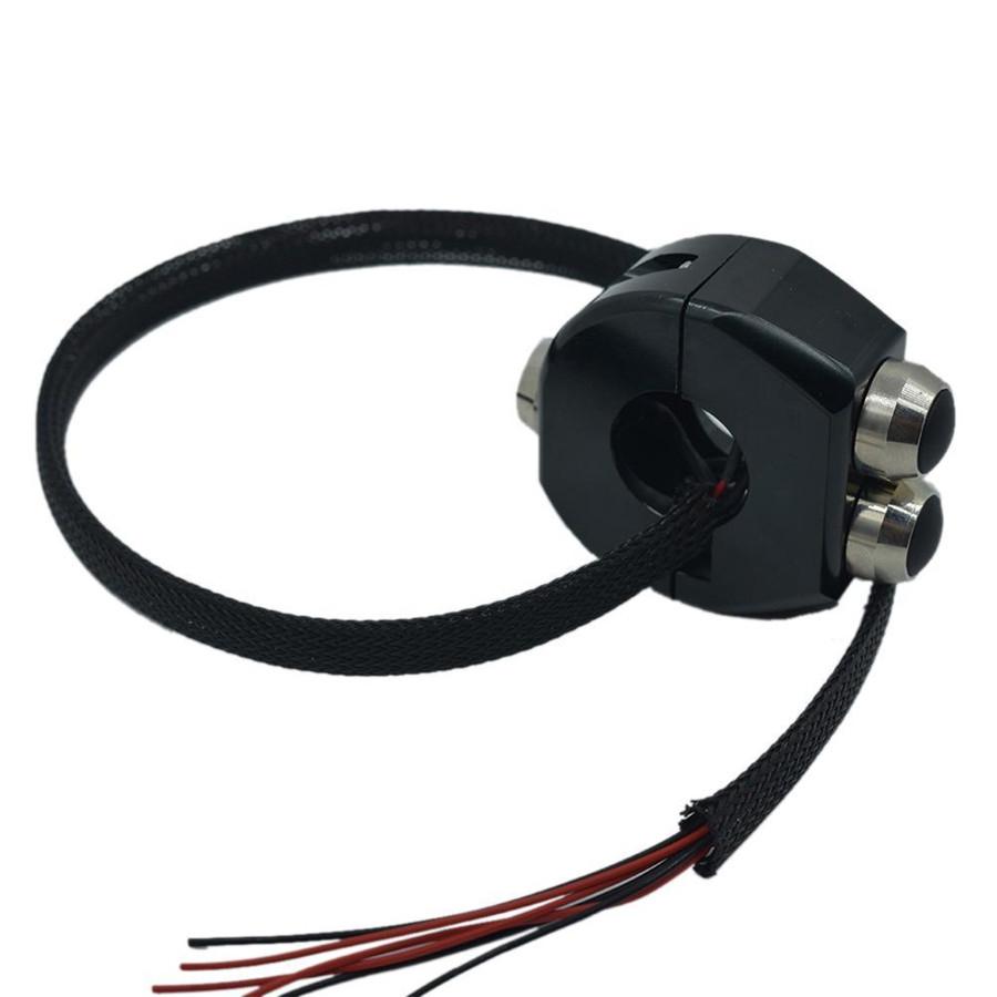 1x Universal 25mm 1" Black CNC Motorcycle Momentary Switch Reset Button 120W 10A