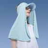 Sun Visor Hat With Neck Flap Summer Sun Protection Cooling Shawl Breathable Mesh Sport Cap Removable Full Cover Visors