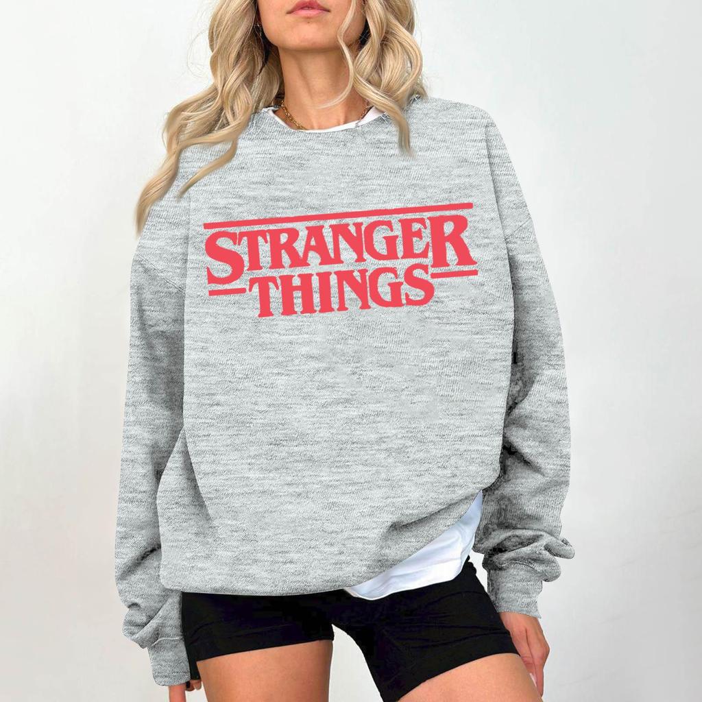 Women's Fashionable And Casual Long Sleeve Round Neck Printed Sweatshirt