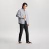 Lee Men's Striped Long-Sleeve Shirt with Embroidered Logo