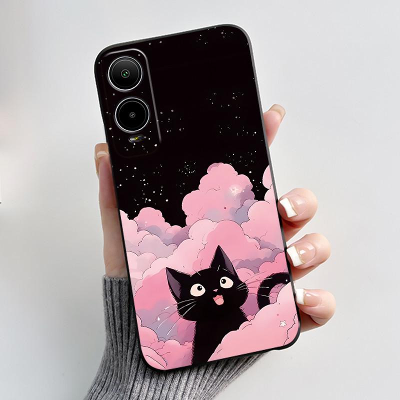 For Cricket Icon 6 Case AT&T Verge (SL219A) Back Cover Luxury Cute Heart Rabbit Funny Black Soft Silicone Protective Phone Case