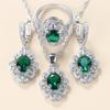 2025 Schmuck Mode Trend Accessoires Intarsien Edelstein Anhänger Ohrringe Halskette Ringe Damen Set
