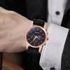 Wokai Business Mens Watch With Pu Strap Quartz Movement For Formal Wear