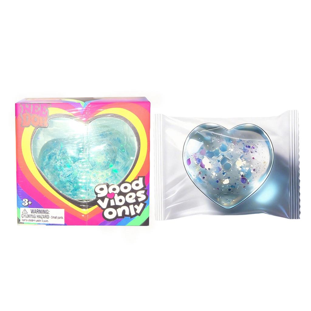 Needoh Style Heart Shaped Stress Reliever Super Soft Squishy Gel With Uplifting Vibes Sensory Fidget Gadget For Anxiety Relief
