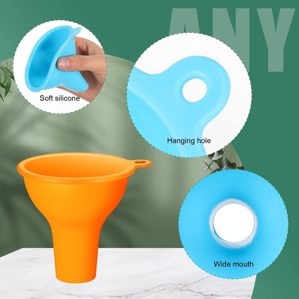 4 stk Bred munn trakt Fleksibel kryddersaus Syltesett For Hjem Restaurant Kjøkken Klemflasker Krukker Bokser