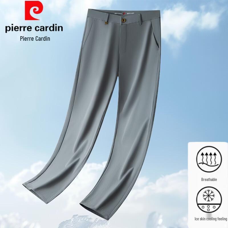 

Pierre Cardin Men s Ice Silk Casual Business Straight-Leg Pants 29