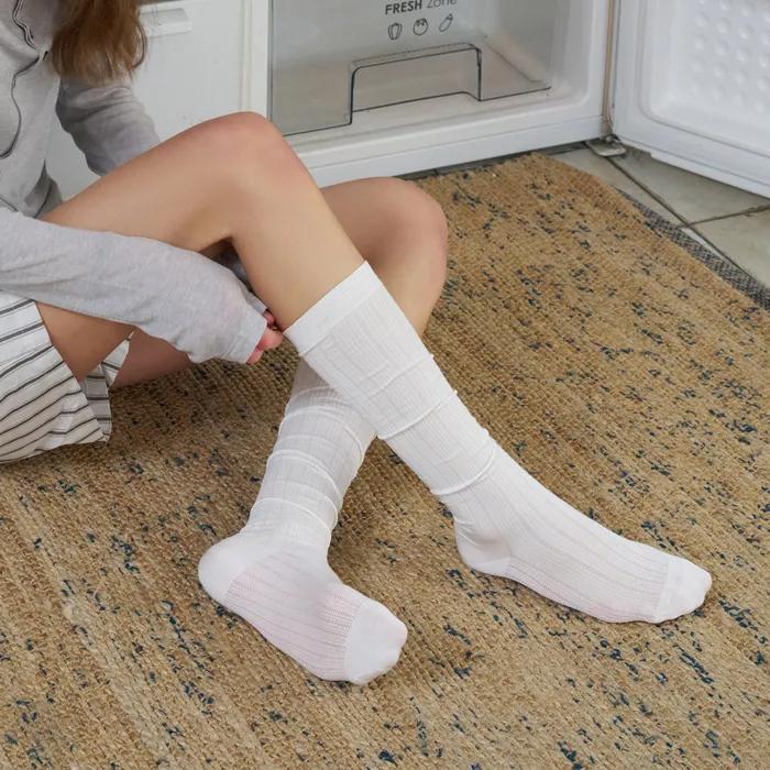 [HappyPICK][26SS] Moss Punching See-through Knee Socks 2 Pairs 2 Colors