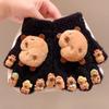Cartoon Nail Gloves, Children's Warm and Antifreeze Full Finger Cots, Baby Thick Five Finger Girl Finger Cots