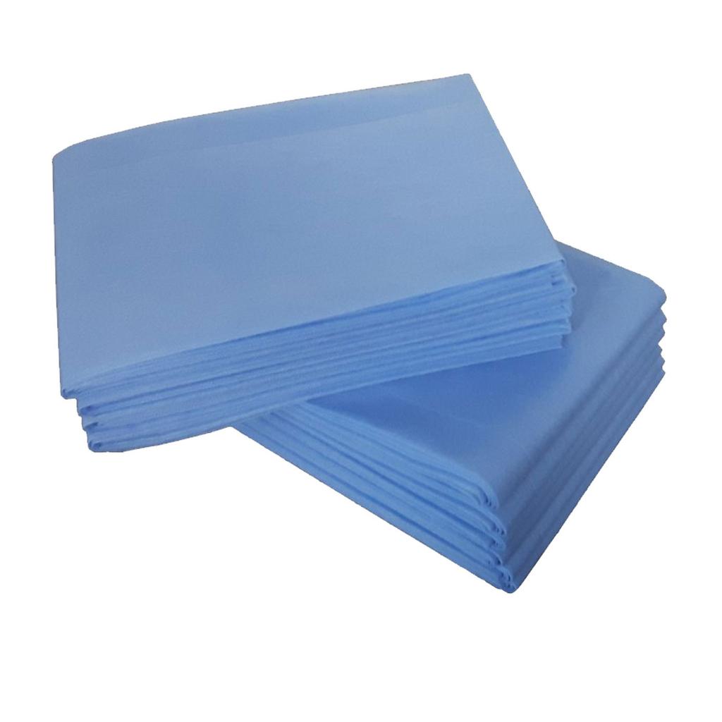 Disposable Sheet 105cm x 210cm Blue Nonwoven 28G 10 Pcs