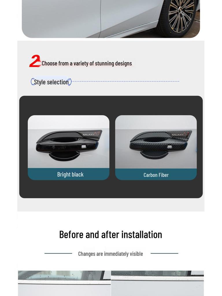 Geely Galaxy A7 Door Handle Protective Sticker - Anti-Scratch Decorative Accessory