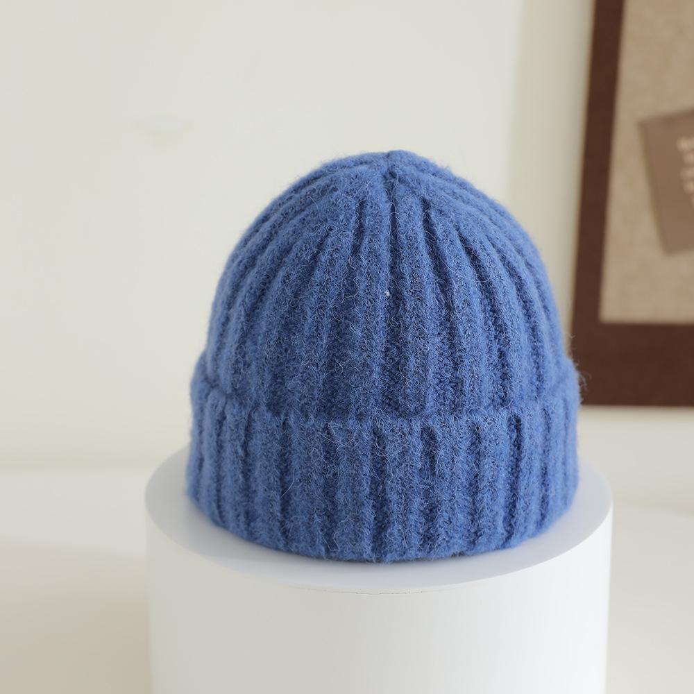 Winter Hats For Children Girls Boys Kids Knitted Beanie Candy Color Solid Striped Keep Warm Korean Style Casual Bonnet Caps New