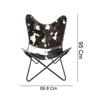 Arm Chair Butterfly Chair,Black & White Goat Hair Comfortable Chair