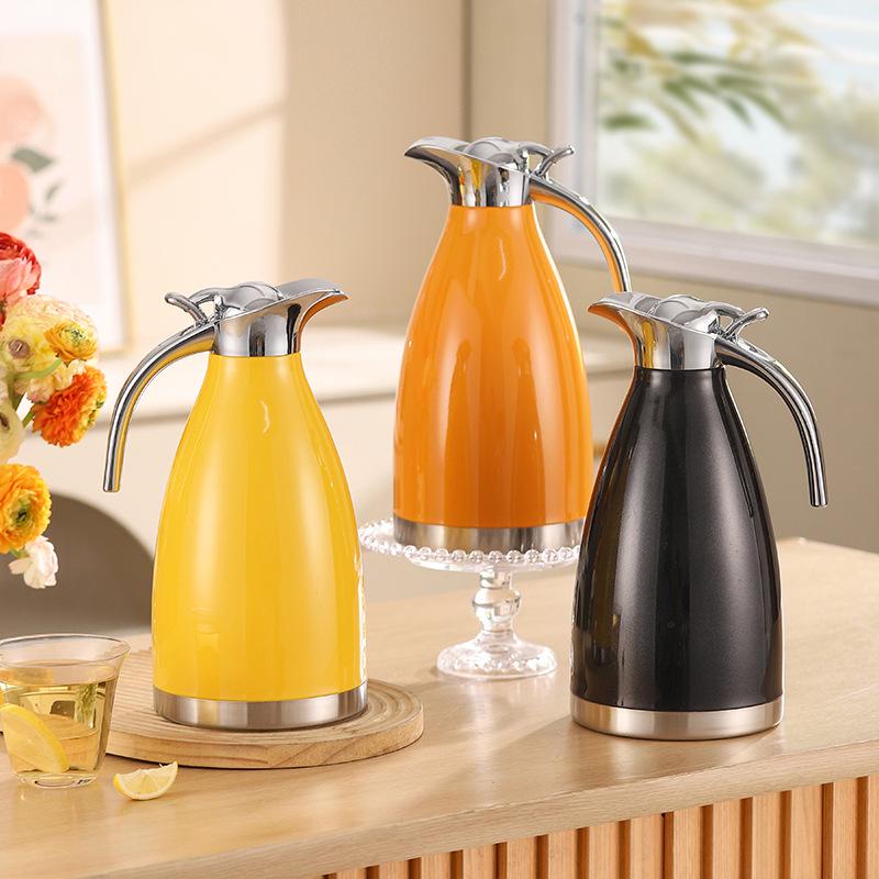 European Style 304 Stainless Steel Vacuum Insulated Flask, Large Capacity Hot Water Bottle, Double Layer Coffee Pot