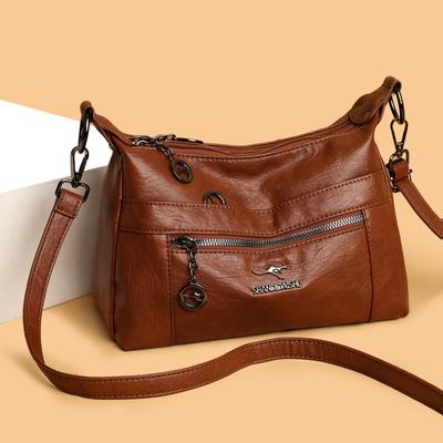 Heiß verkaufende Damenhandtaschen aus weichem Leder Neue einfache Umhängetaschen mit großem Fassungsvermögen Temperamentvolle vielseitige Damen-Schultertaschen