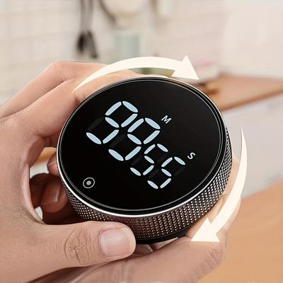 1 Round Kitchen Timer - Battery Powered, ABS Material, ≤ 36V Operating Voltage, 0.01 Accuracy, No Laser Function - Suitable for Cooking, Baking