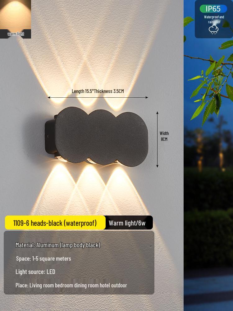 2025 Sleek LED Wall Lamp: Waterproof Bedside, Living Room, Outdoor & Entrance Decor