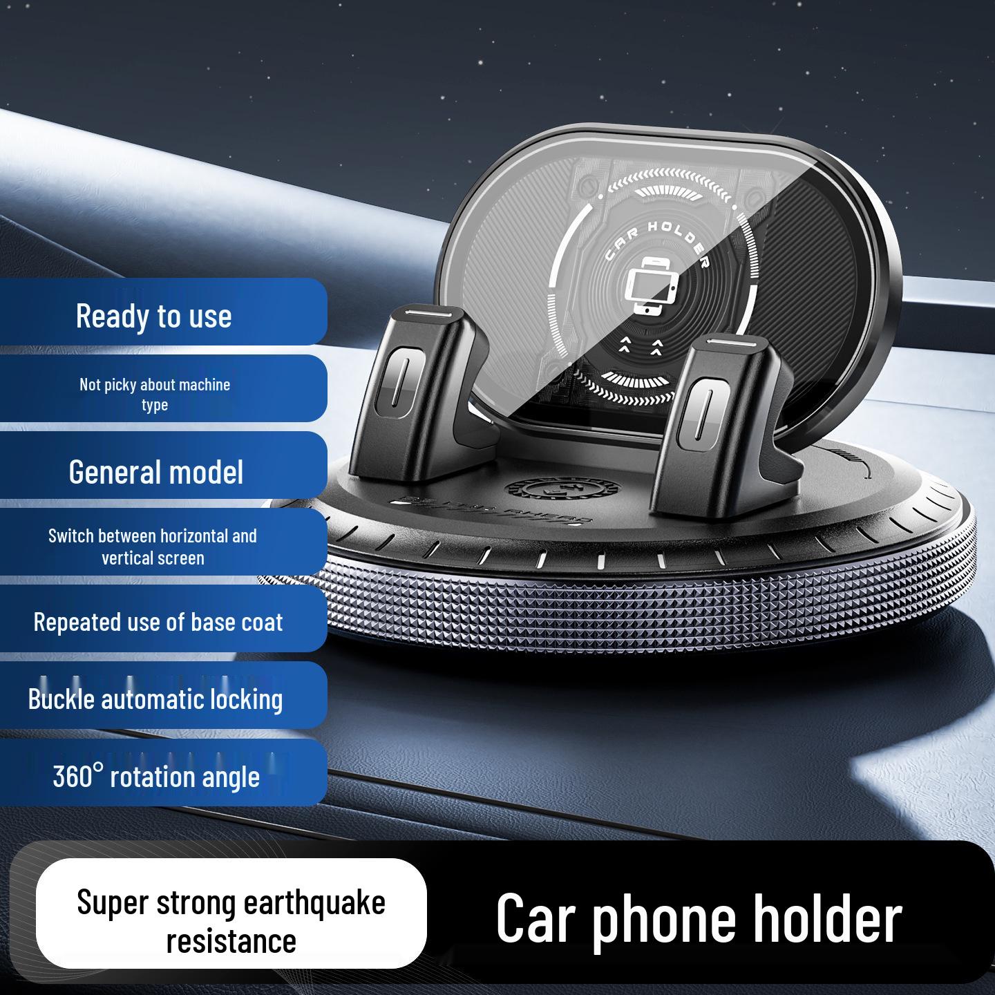 Premium 360° Klebe-Autohalterung für Armaturenbrett-Navigation gray
