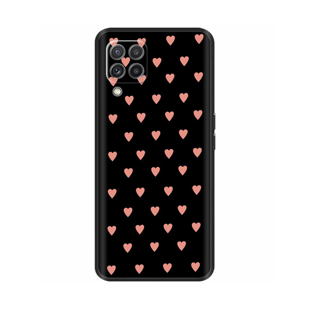 For Samsung A12 M12 F12 Case Stylish Painted Cover Soft Liquid Silicone Phone Case For Galaxy A12 A M F 12 Fundas TPU Capa Black