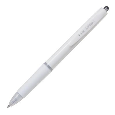 Pilot Acroball Ballpoint 10 10BAB15OWB Oil-Based Pens, 0.5mm, Off-White/Black Ink, Pens,