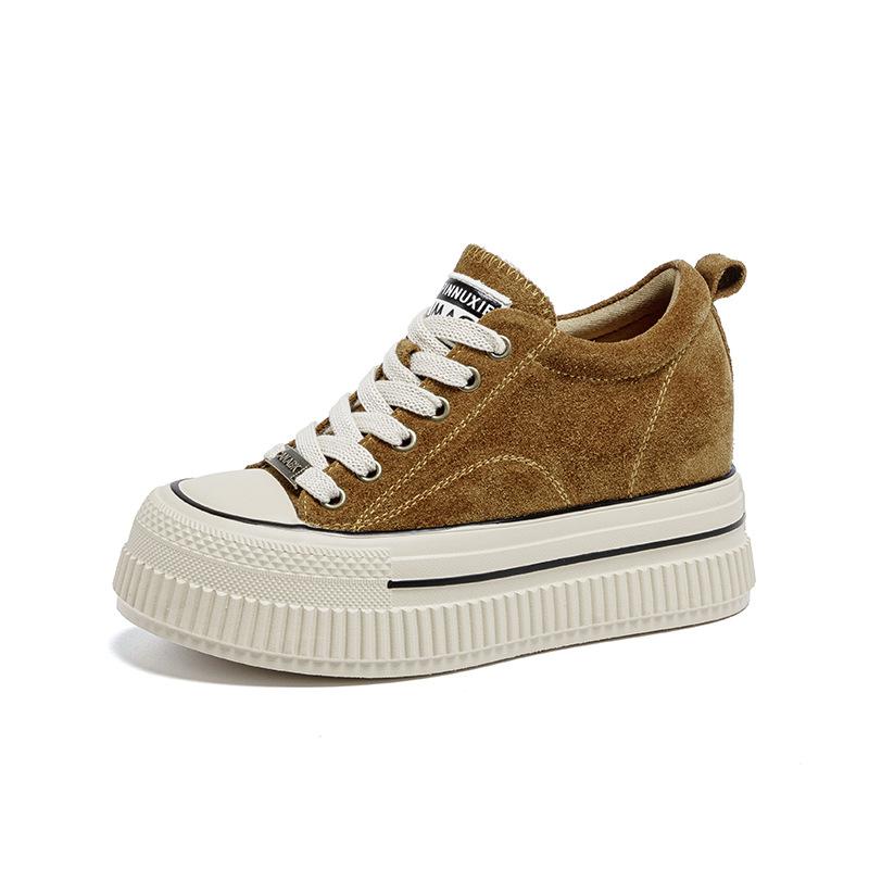 Thick soled casual shoes 2026 Spring and Autumn new versatile board shoes for women