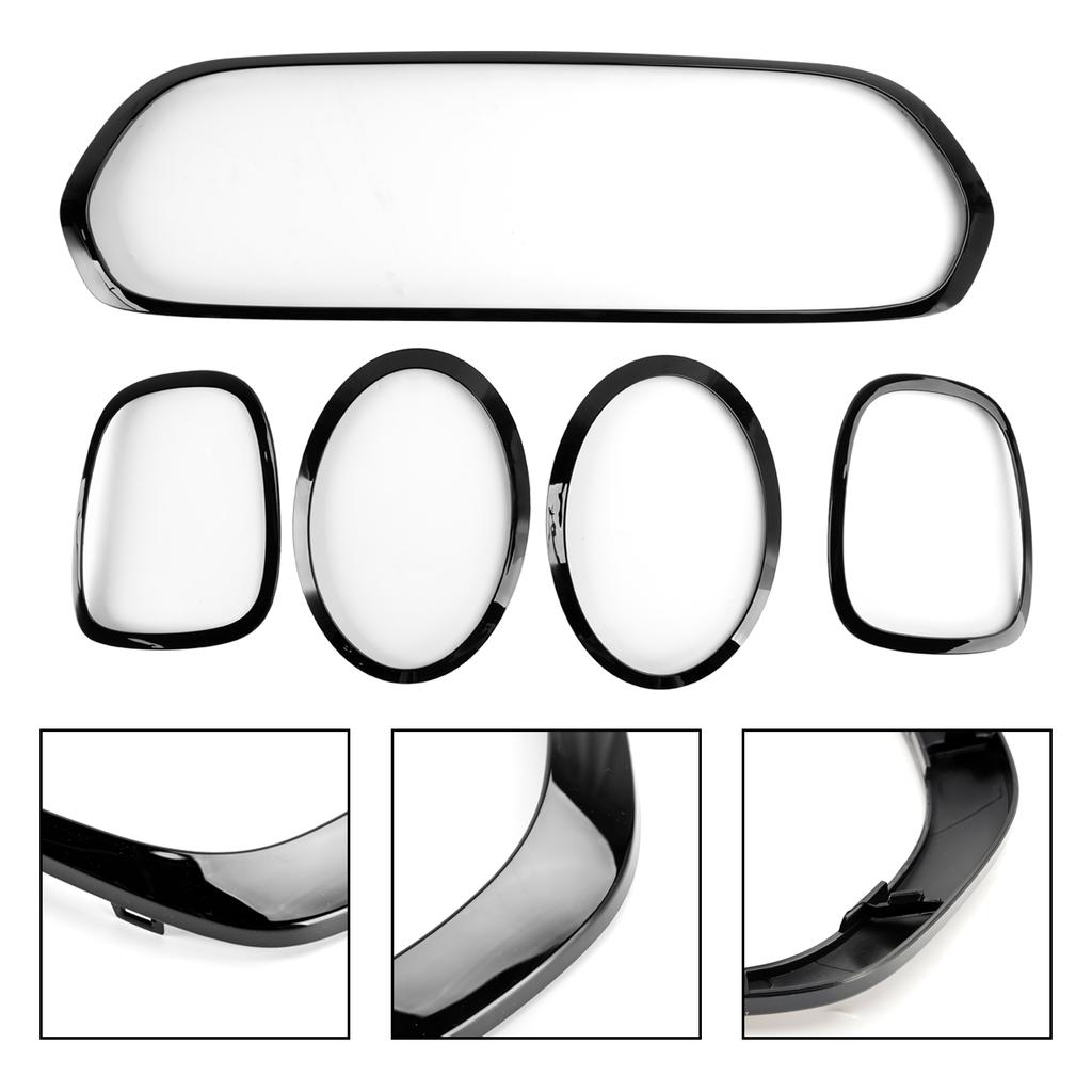 Black Grill + Headlight + Taillight Trim Fit Mini Cooper F55 F56 F57 2014-21