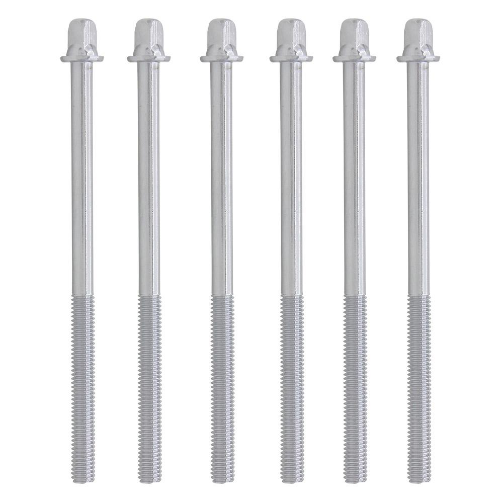 M MBAT 6pcs/set Shelf Drum Long Screws Shelf Drum Repair Tool Set Alloy Material Silver Long Screws Percussion Instrument Parts