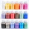 20ml perlmuttfarbenes Glimmerpulver Epoxidharz Pigment Set Farbstoff Backzubehör Natürliches Glimmermineralpuder DIY Schmuck Handwerk Kerzen