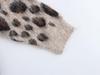 Leopard Print Round Neck Ribbed Knit Cardigan - European & American Style