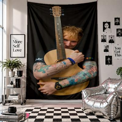 Wall TapestryEd Sheeran Art Hanging Cloth Decorative Background Cover for Room Decoration