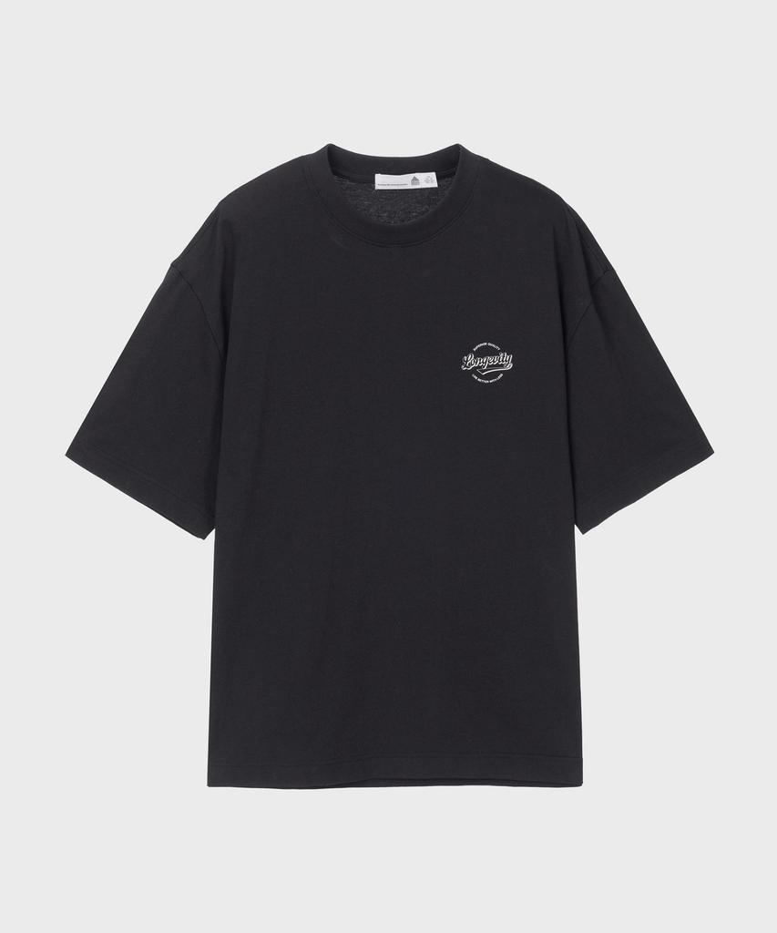 BASIC HOUSE Uni 20-Count Graphic Short Sleeve Tee Black Lxts3105