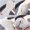 Breathable Children's Running Shoes – Spring/Autumn 2026 Style, Double Mesh, Casual White Dad Shoes for Boys
