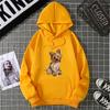 Spring Summer Women's Hoodie 3D Kawaii Dog Printed Fashion Casual Long Sleeve Round Neck Top Loose Large Size Clothing