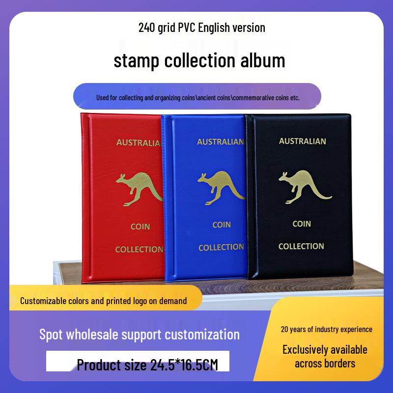 240-Pocket PVC Album for Coin Collection - Commemorative and Ancient Coins Storage