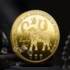 Koi three-dimensional relief color printed commemorative coins, metal crafts, badges, elephant coins