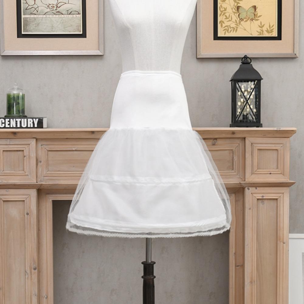 

Fashion Lolita Petticoat White With Hoop Ball Gown Petticoats Adjustable Breathable Crinoline Skirt Party Dress