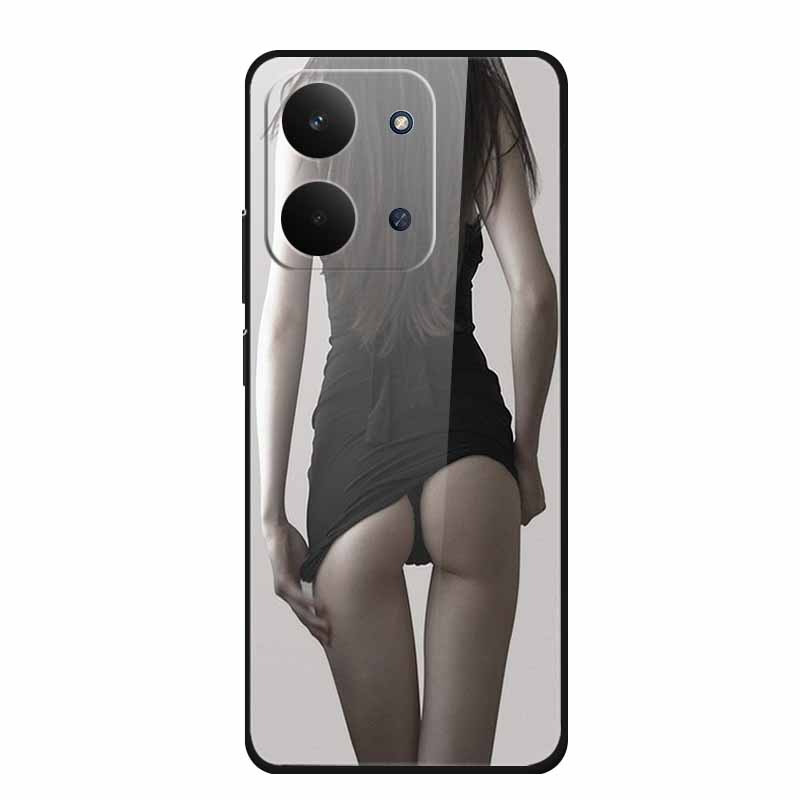 Xiaomi Redmi 15C 4G Kılıfı İçin Cam Arka Kapak 15 C Kılıf Sert Temperli Cam Kılıf Redmi 15C Telefon Kılıfı İçin Redmi15C Yumuşak Tampon