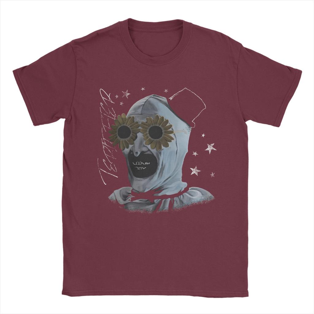 Terrifier Gruselfilm T-Shirt für Herren Baumwolle Neuheit T-Shirts Rundhals T-Shirts Kurzarm Tops Übergröße