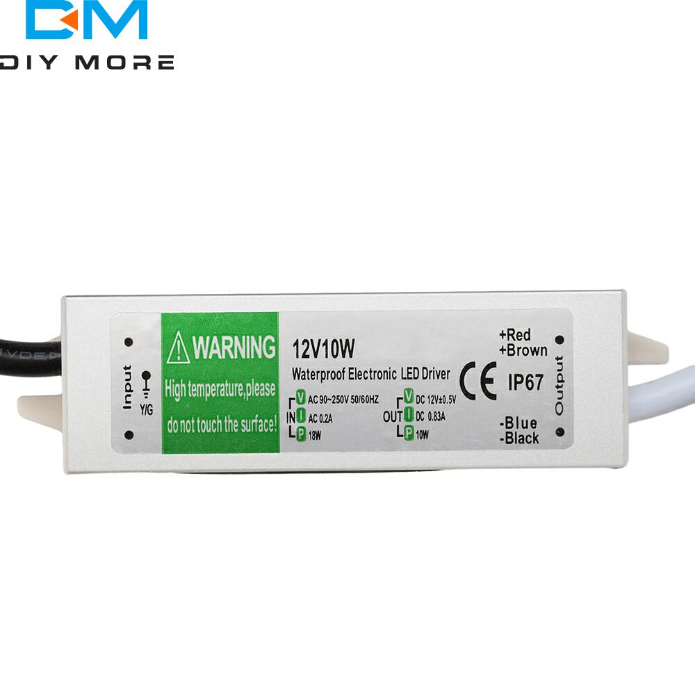 Waterproof Power Supply IP67 Lighting Transformer AC 90-250V To DC 12V LED Driver 10W/15W Outdoor Adapter