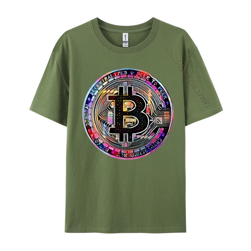 Bitcoin Btc Coin In 80S T Shirts Top Tees For Men 3d Printed T Shirts Mens Street Loose Sweatshirt TShirt