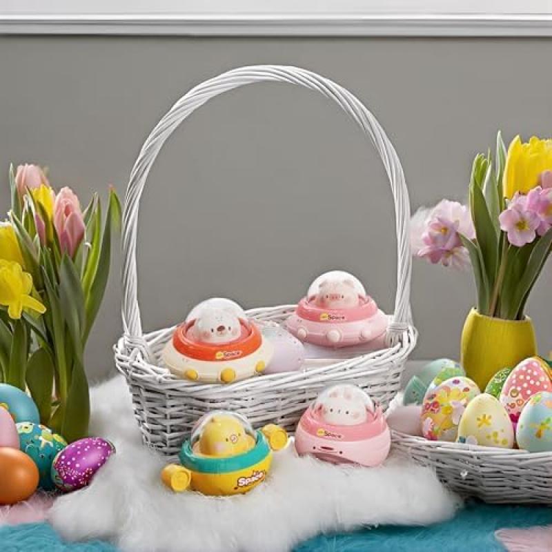 NUMBERFUN Baby Spielzeugauto Set, 4 Tierförmige Autos, Erstes Geburtstagsgeschenk für 1-3 Jährige Jungen Mädchen, Frühes Lernen Kleinkindspielzeug