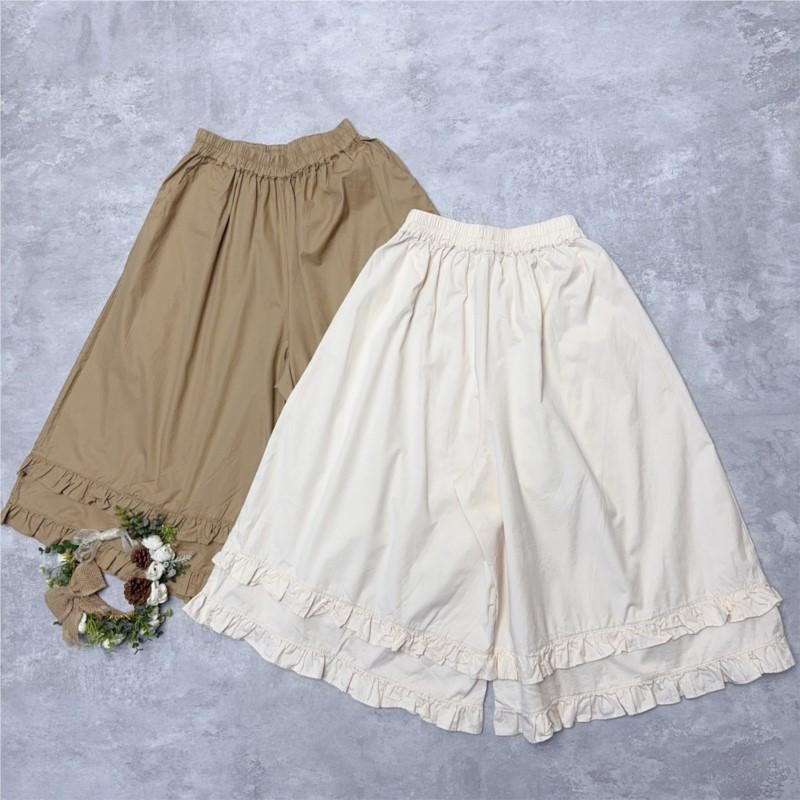 Johnature Japanese Fungus Trim Pants Summer Retro Elasticated Waistband Thin Breathable Women Casual Pants