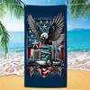 Strandtuch mit Adler-Muster, Digitaldruck, Dünn, Schnelltrocknend, Anti-Sand, Mikrofaser, Leicht für Schwimmen, Yoga, Reisen, Fitnessstudio, Geschenk