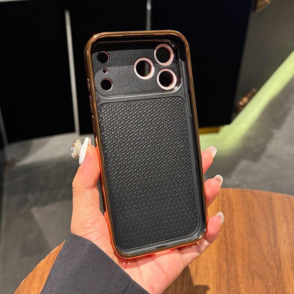 Compatible with iPhone 17 Pro Max: Plated Phone Case, Large Window, Laser Magnetic, Protective for Apple 16/15 Pro.