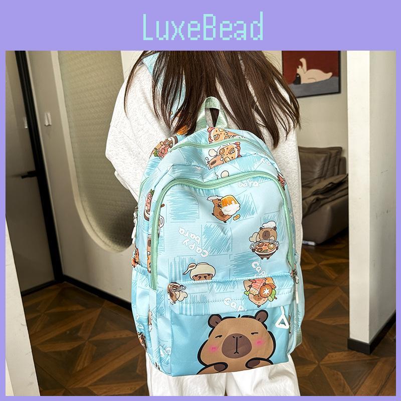 Capybara Backpack Printed Outdoor Large Capacity Travel Bag Student Schoolbag