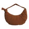 Adidas Originals Three Stripe Brand Logo Pleated Design Underarm Cloud Bag Corduroy Tote Bag Large Women Tote Bag Soft-Brown KT0860