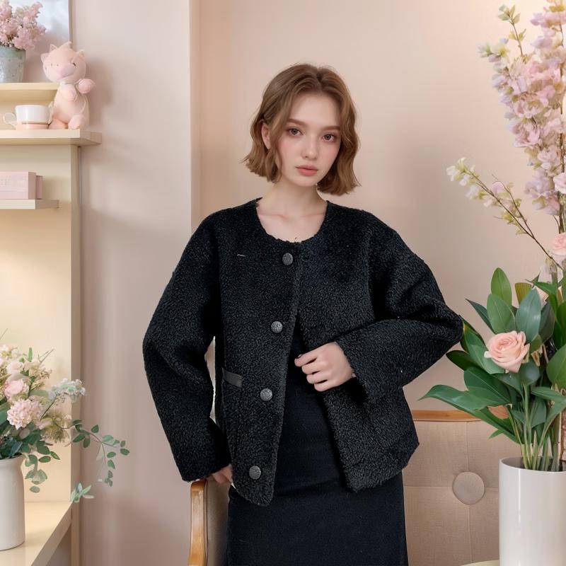 KAISER Women s Small Fragrance Shearling Wool Coat S